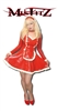 MISFITZ RED  LATEX SWEETHEART MAIDS DRESS