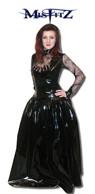 PVC AND SPIDERWEB GOTHIC BALLGOWN