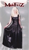 MISFITZ LEATHER LOOK BUCKLE FRONT BALLGOWN & CHOKER