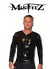 MISFITZ BLACK LATEX LONG SLEEVE ZIPPER SHIRT