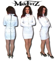 MISFITZ LEATHER LOOK STRAITJACKET DRESS