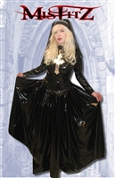 MISFITZ BLACK PVC SEXY NUN BALLGOWN