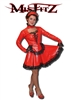 MISFITZ RED PVC SWEETHEART  MAIDS DRESS