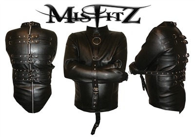 MISFITZ DELUXE LEATHER LOOK BUCKLE STRAITJACKET