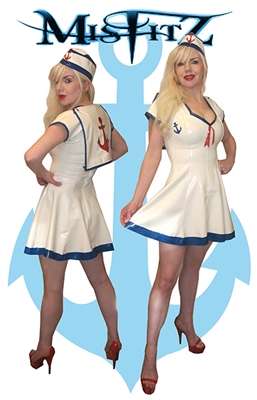 MISFITZ DELUXE RUBBER LATEX SAILOR GIRL OUTFIT