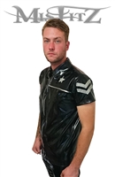 MISFITZ BLACK & SILVER LATEX MILITARY SHIRT