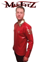 MISFITZ RED & SILVER LATEX MILITARY SHIRT