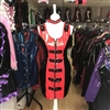 Misfitz black & red pvc buckle dress + choker