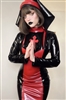 Misfitz black & red latex kinky nun outfit