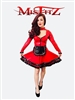 MISFITZ DELUXE RED RUBBER LATEX MAIDS DRESS