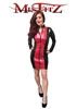 MISFITZ BLACK & RED  LATEX MISTRESS DRESS