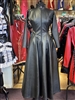 MISFITZ LEATHER LOOK  FULL LENGTH  SKATER DRESS / COAT