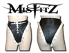 MISFITZ LEATHER LOOK LACE UP PANTIES