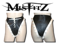MISFITZ LEATHER LOOK LACE UP PANTIES