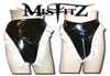 MISFITZ BLACK PVC ZIP CROTCH PANTIES