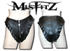 MISFITZ LEATHER LOOK PADLOCK SISSY PANTIES