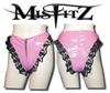 MISFITZ BUBBLEGUM PINK PVC FRILLY MAIDS PANTIES