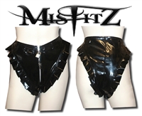 MISFITZ BLACK PVC PADLOCK BONDAGE PANTIES
