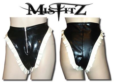 MISFITZ LATEX SISSY MAIDS ZIP PANTIES