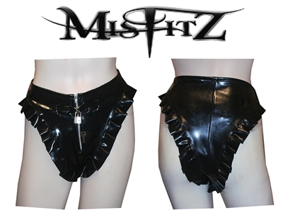 MISFITZ  LATEX PADLOCK SISSY PANTIES