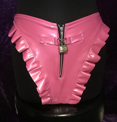 MISFITZ  LATEX PADLOCK SISSY MAIDS PANTIES