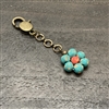 Ceramic Daisy Keychain - Turquoise