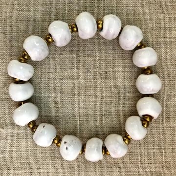 Simple Ceramic Bracelet - White