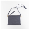 Pebbled Leather Crossbody - Navy