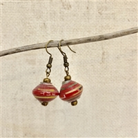 Simple Cereal Box Earrings - Red