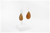 Tumbled Glass Earrings - Brown