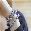 Bead Wrap Bracelet - Gray