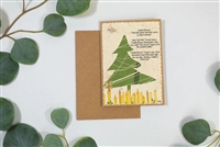 Charlie Brown Tree Banana Paper Christmas Card
