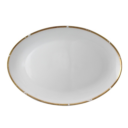 Bernardaud Gold Leaf Oval Platter 15"