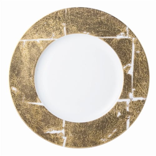 Bernardaud Gold Leaf Service Plate Coupe 12"