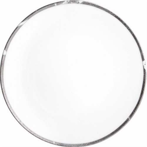 Bernardaud Silver Leaf Coup Dinner Plate Round 10.2"