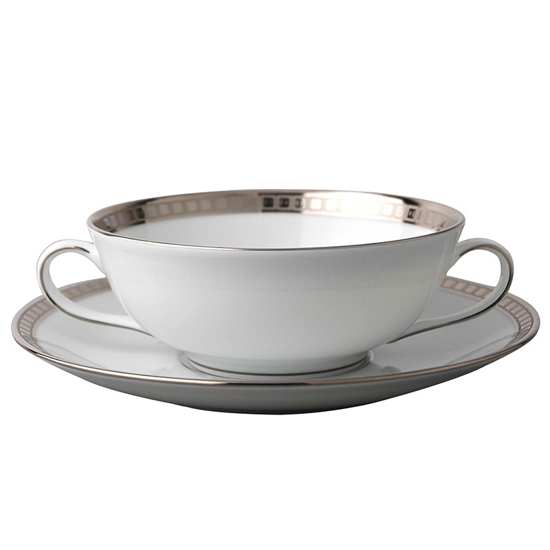 Bernardaud Athena Platinum Cream Soup Saucer