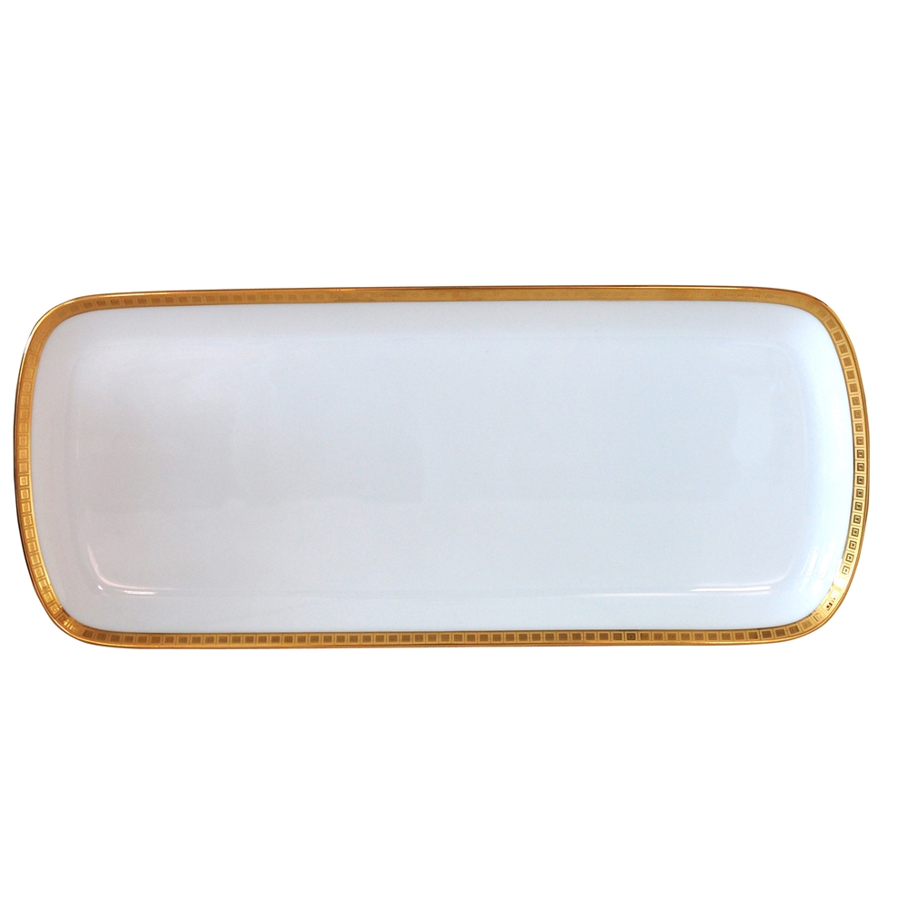 Bernardaud Athena Gold Cake Platter Rectangular