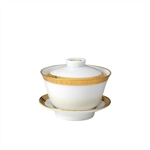 Bernardaud Athena Gold Small Covered Cup & Saucer