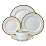 Bernardaud Athena Gold Five Piece Place Setting