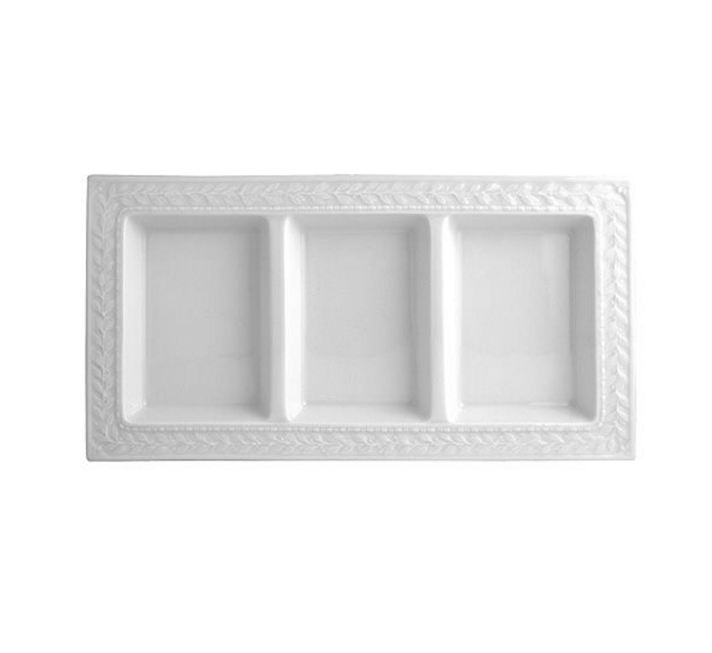 Bernardaud Louvre Three-Compartment Tray