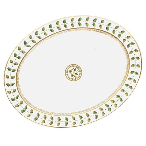 Bernardaud Constance Green Oval Platter 13"