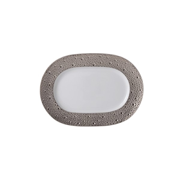 Bernardaud Ecume Platinum Relish Dish