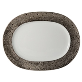 Bernardaud Ecume Platinum Oval Platter