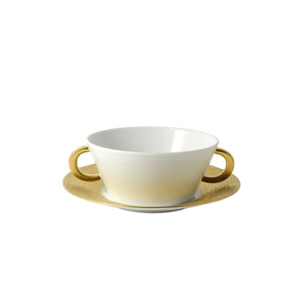 Bernardaud Ecume Gold Cream Soup Saucer Only