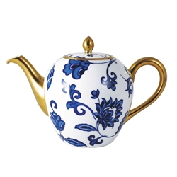 Bernardaud Prince Bleu Tea Pot Boule Shape