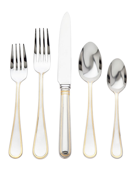 Ricci Argentieri Ascot Gold Accent 20Pc. Flatware Set