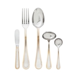 Ricci Argentieri Ascot Gold Accent 5 Piece Hostess Set