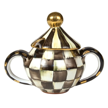 MacKenzie-Childs Courtly Check Lidded Sugar Bowl