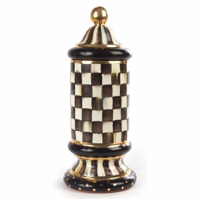 MacKenzie-Childs Courtly Check Column Canister