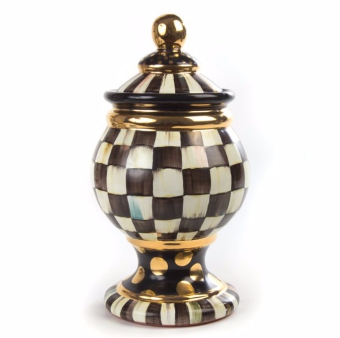 MacKenzie-Childs Courtly Check Globe Canister